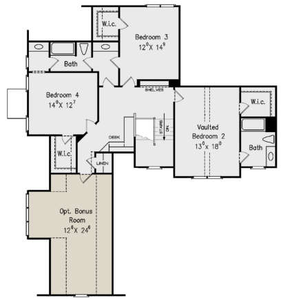 Second Floor for House Plan #8594-00264