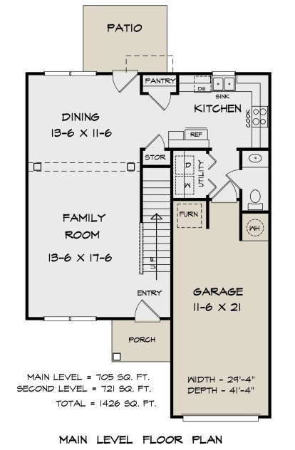 Main Floor for House Plan #6082-00163