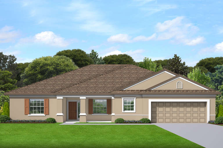 Ranch Plan: 1,993 Square Feet, 3 Bedrooms, 2 Bathrooms - 3978-00233