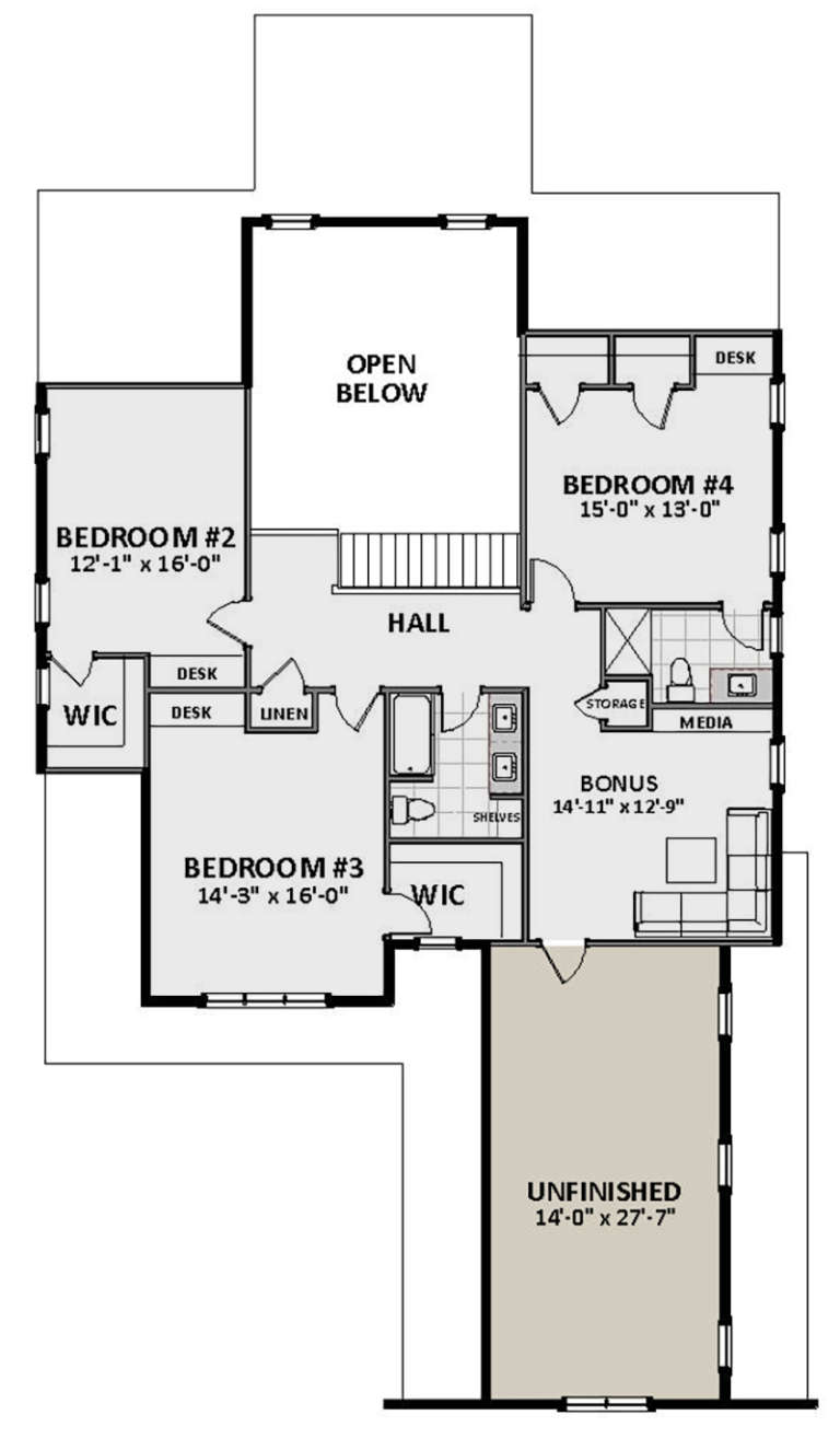 Modern Farmhouse Plan: 3,320 Square Feet, 4 Bedrooms, 3.5 Bathrooms ...