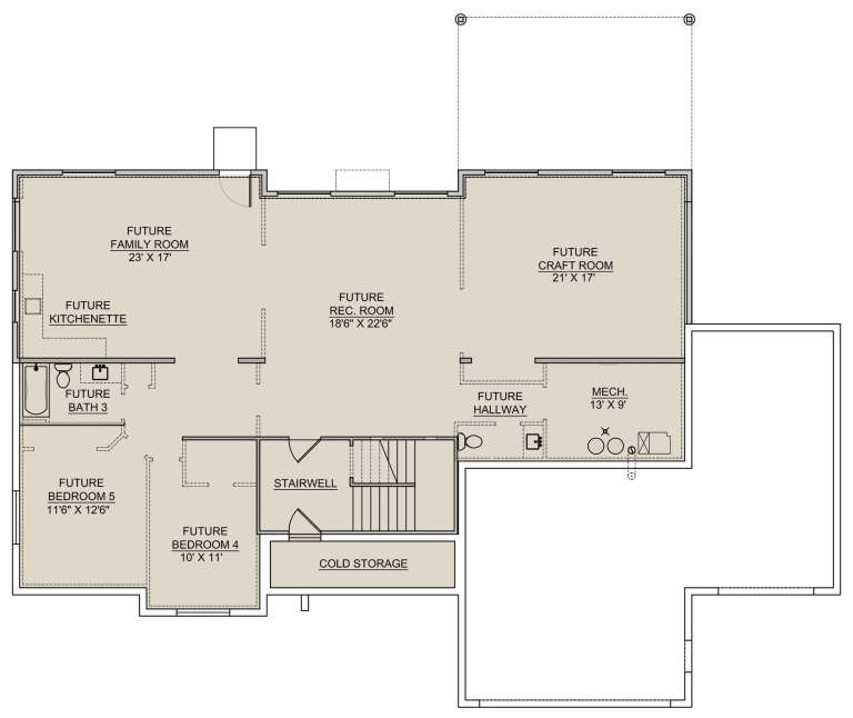 Craftsman Plan: 2,403 Square Feet, 3 Bedrooms, 2.5 Bathrooms - 7306-00006