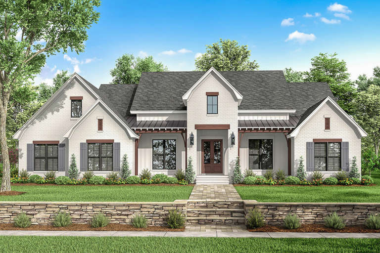 Modern Farmhouse Plan: 2,751 Square Feet, 4 Bedrooms, 3.5 Bathrooms ...