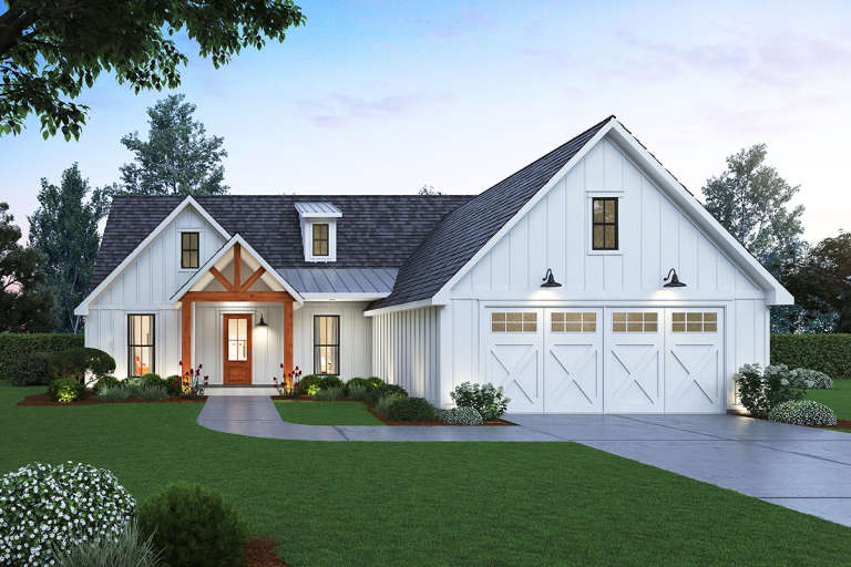 Modern Farmhouse Plan: 1,814 Square Feet, 3 Bedrooms, 2.5 Bathrooms ...