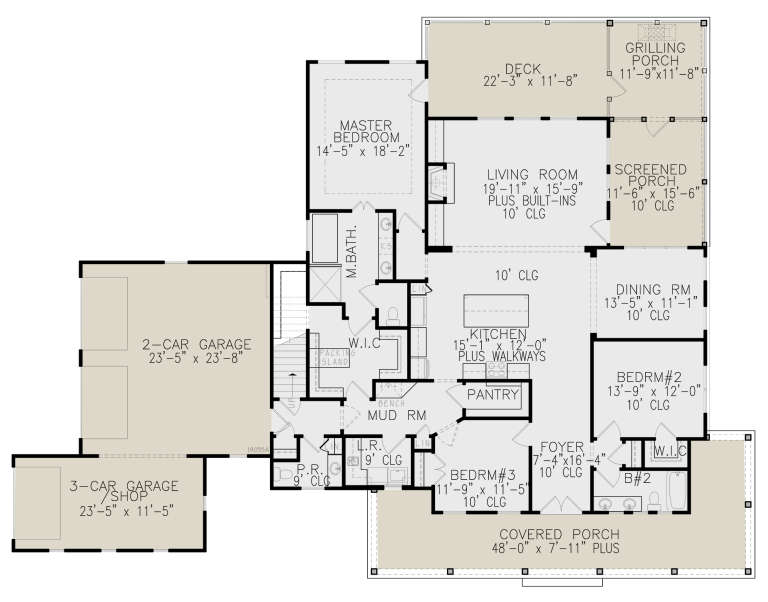 Modern Farmhouse Plan: 2,407 Square Feet, 3-4 Bedrooms, 2.5 Bathrooms ...