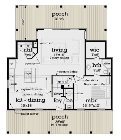Main Floor for House Plan #048-00272