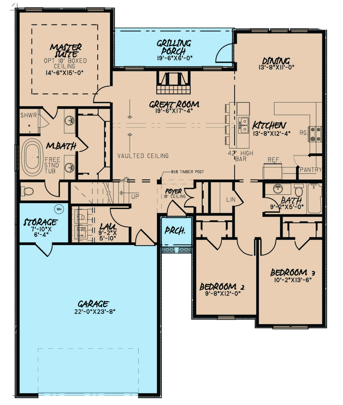 Traditional Plan: 1,775 Square Feet, 3 Bedrooms, 2 Bathrooms - 8318-00149