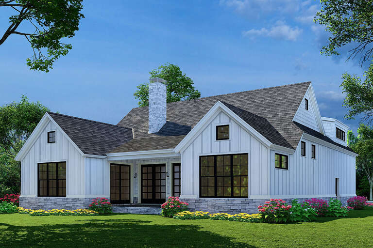 Farmhouse Plan: 1,998 Square Feet, 3 Bedrooms, 2 Bathrooms - 8318-00154