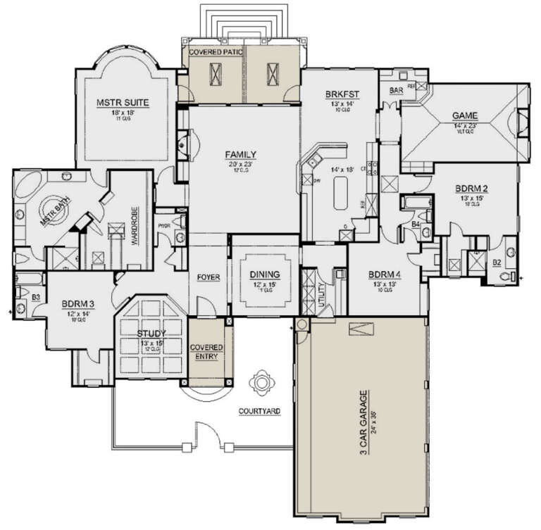 House Plan House Plan #24617 Drawing 1