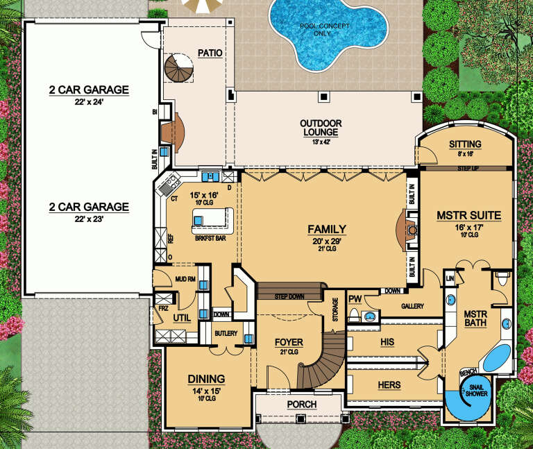House Plan House Plan #24682 Drawing 1