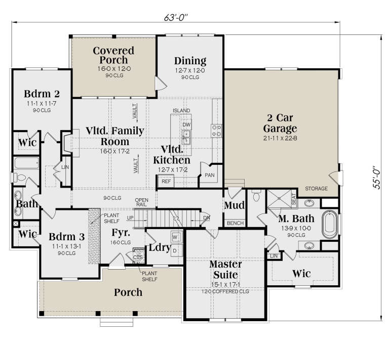 Modern Farmhouse Plan: 2,103 Square Feet, 3-4 Bedrooms, 2 Bathrooms ...