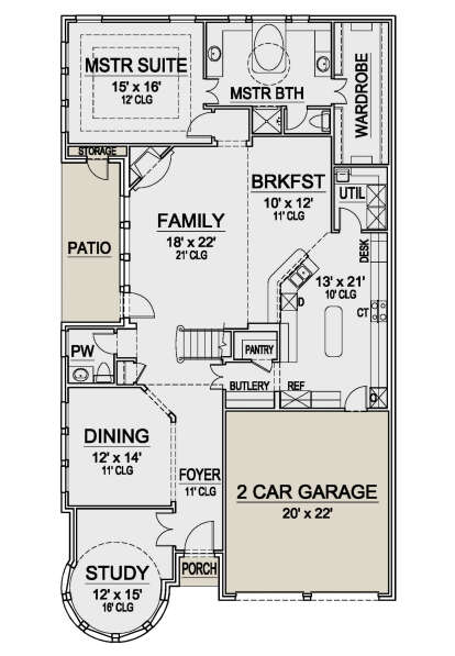Main Floor for House Plan #5445-00419