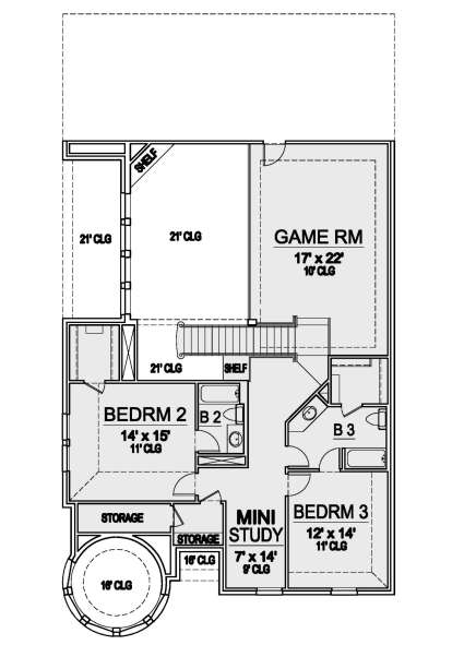 Second Floor for House Plan #5445-00419