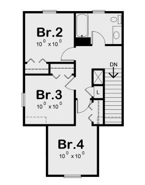 Craftsman Plan: 1,554 Square Feet, 4 Bedrooms, 2.5 Bathrooms - 402-01654