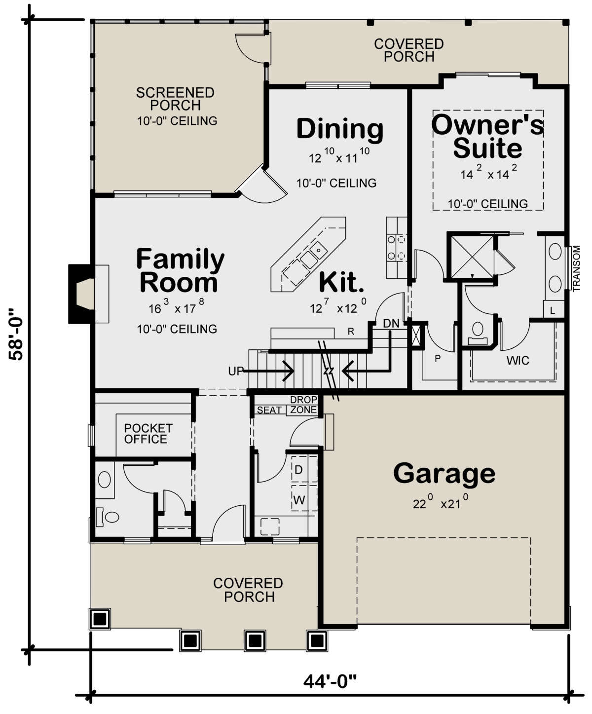 Craftsman Plan: 1,878 Square Feet, 3 Bedrooms, 2.5 Bathrooms - 402-01662