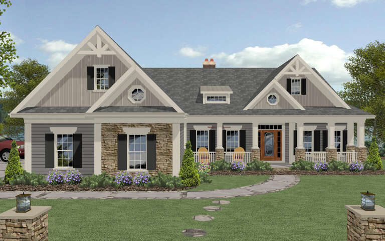 House Plan House Plan #25013 Front Elevation 