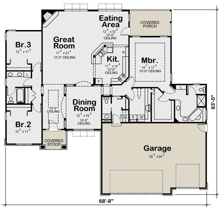 House Plan House Plan #25035 Drawing 1