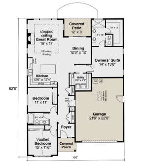 Craftsman Plan: 1,848 Square Feet, 3 Bedrooms, 2 Bathrooms - 035-00882