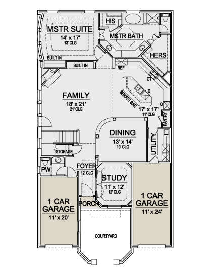 Main Floor for House Plan #5445-00446