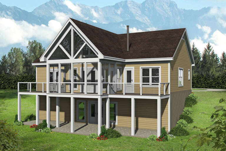 Country Plan: 1,304 Square Feet, 2 Bedrooms, 2 Bathrooms - 940-00308