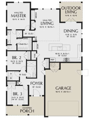 Modern Farmhouse Plan: 1,552 Square Feet, 3 Bedrooms, 2 Bathrooms ...