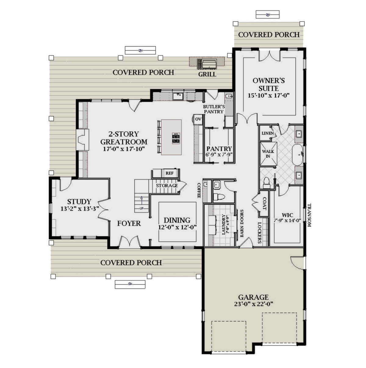 Modern Farmhouse Plan: 3,123 Square Feet, 3 Bedrooms, 3.5 Bathrooms ...