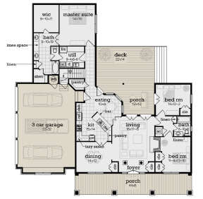 Modern Farmhouse Plan: 1,932 Square Feet, 3 Bedrooms, 2 Bathrooms - 048 ...