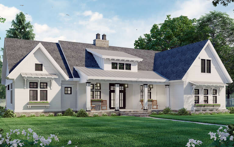 Modern Farmhouse Plan: 2,419 Square Feet, 3 Bedrooms, 2.5 Bathrooms ...