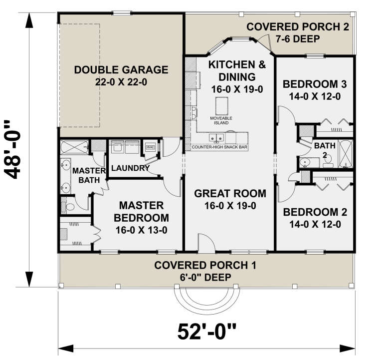 House Plan House Plan #25503 Drawing 1