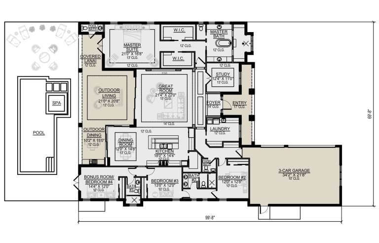 House Plan House Plan #25505 Drawing 1
