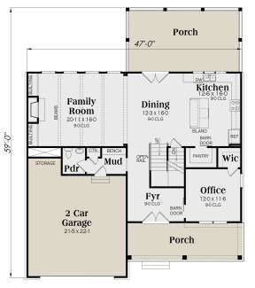 Modern Farmhouse Plan: 2,899 Square Feet, 4 Bedrooms, 2.5 Bathrooms ...