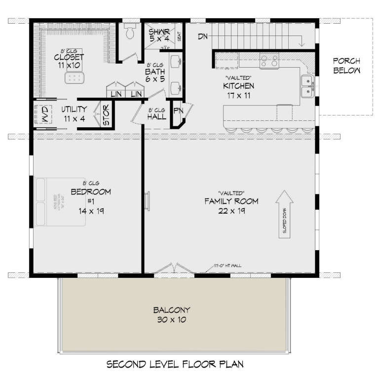 Modern Plan: 1,727 Square Feet, 2 Bedrooms, 2 Bathrooms - 940-00358