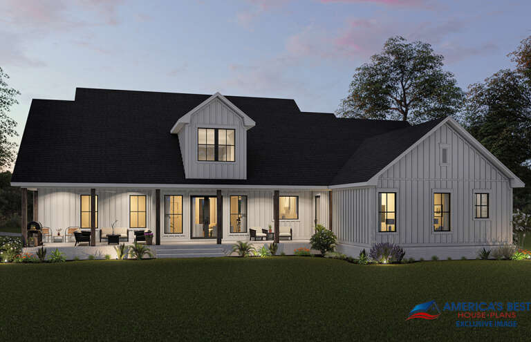 Modern Farmhouse Plan: 2,668 Square Feet, 3 Bedrooms, 2.5 Bathrooms ...