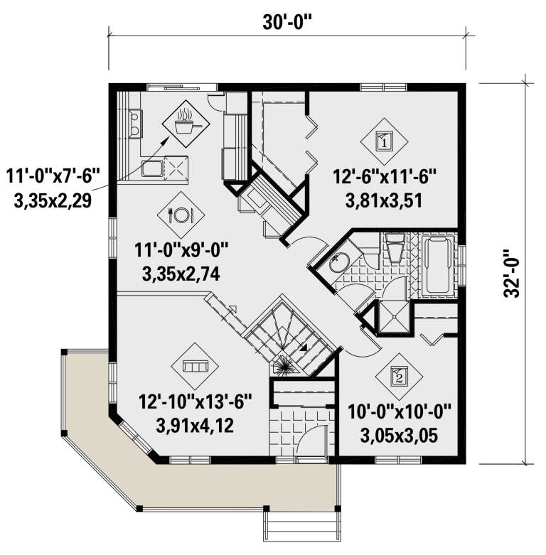 House Plan House Plan #25763 Drawing 1