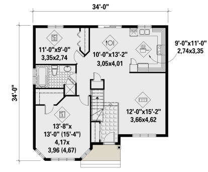 Main Floor for House Plan #6146-00459