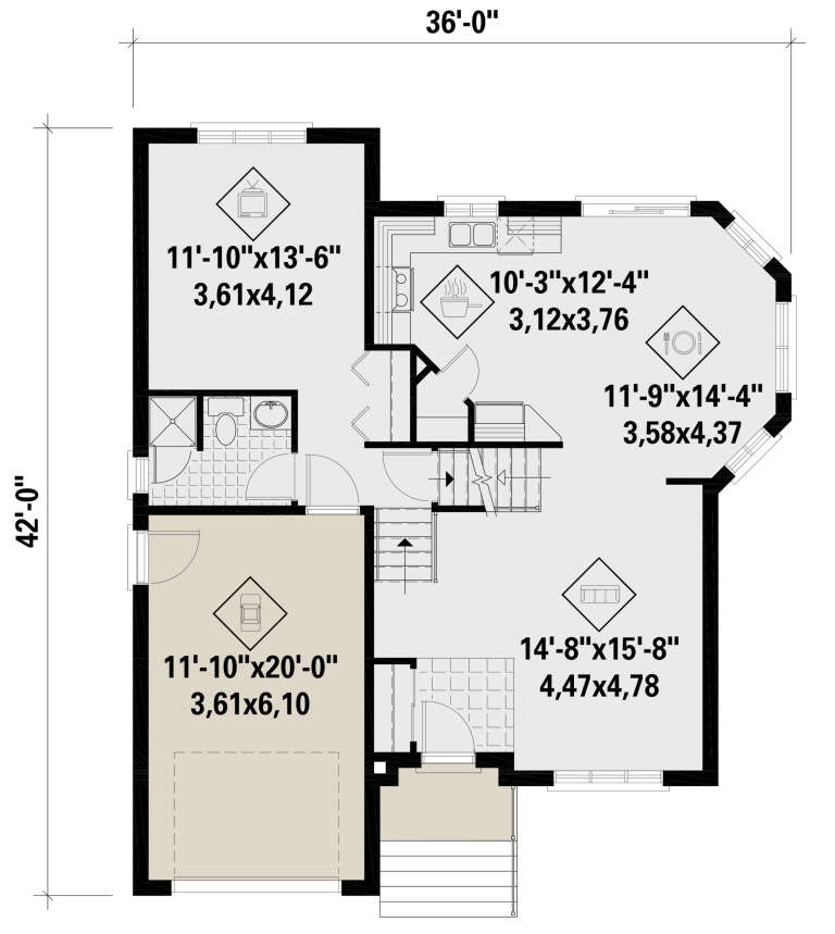 House Plan House Plan #25851 Drawing 1