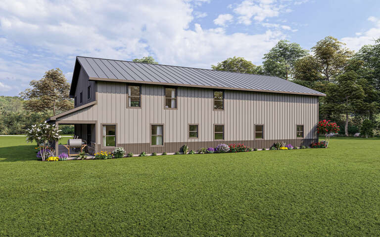 Barn Plan: 2,456 Square Feet, 3 Bedrooms, 2.5 Bathrooms - 5032-00117