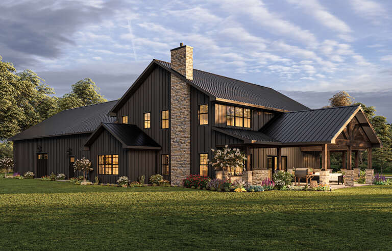 Barn Plan: 2,765 Square Feet, 3 Bedrooms, 3 Bathrooms - 5032-00119