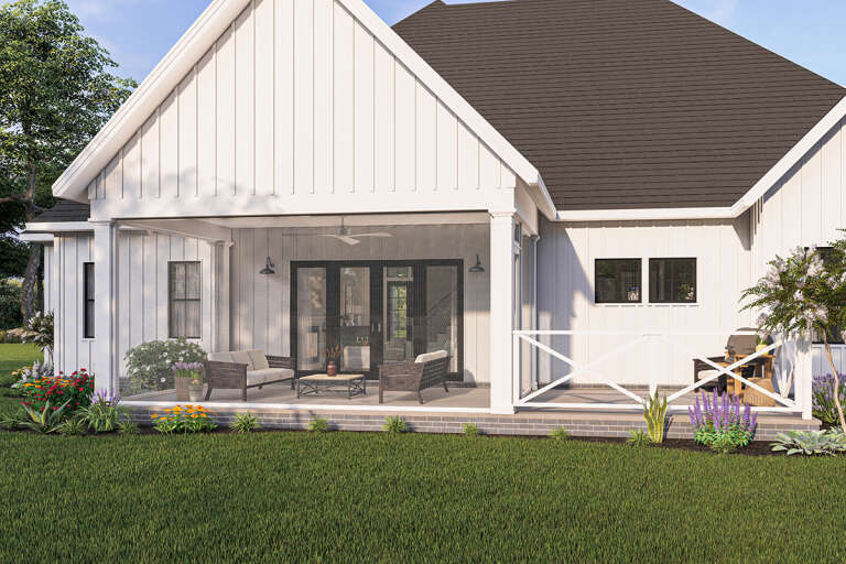 Modern Farmhouse Plan: 3,111 Square Feet, 4 Bedrooms, 3.5 Bathrooms ...