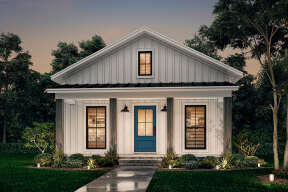 Modern Farmhouse Plan: 732 Square Feet, 1 Bedroom, 1 Bathroom - 041-00259