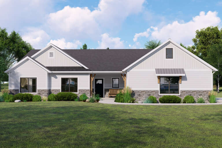 Modern Farmhouse Plan: 2,357 Square Feet, 3 Bedrooms, 2.5 Bathrooms ...