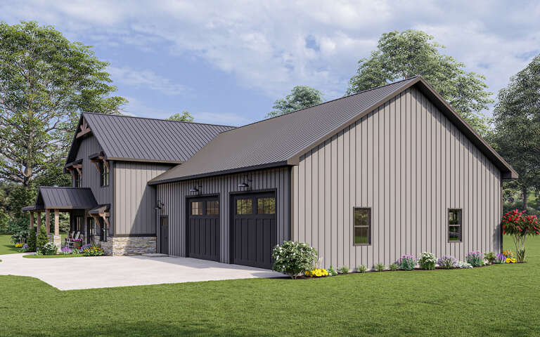 Barn Plan: 2,765 Square Feet, 3 Bedrooms, 3 Bathrooms - 5032-00136