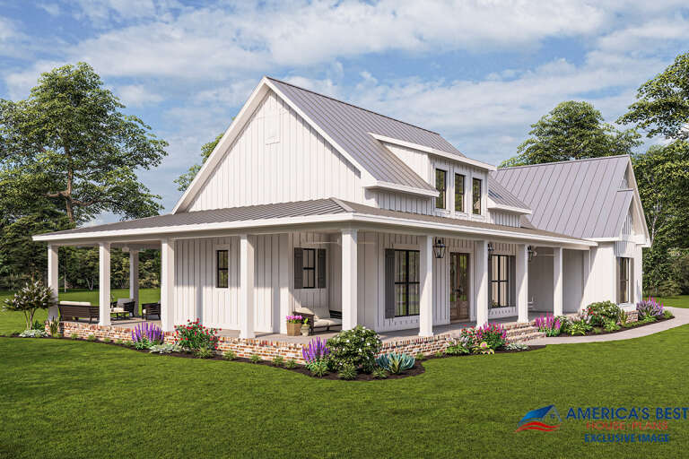 Modern Farmhouse Plan: 2,428 Square Feet, 3 Bedrooms, 2.5 Bathrooms ...