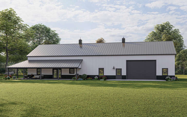 Barn Plan: 3,190 Square Feet, 3 Bedrooms, 2.5 Bathrooms - 5032-00139