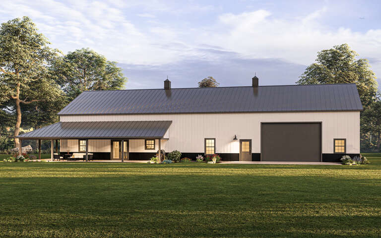 Barn Plan: 3,190 Square Feet, 3 Bedrooms, 2.5 Bathrooms - 5032-00139