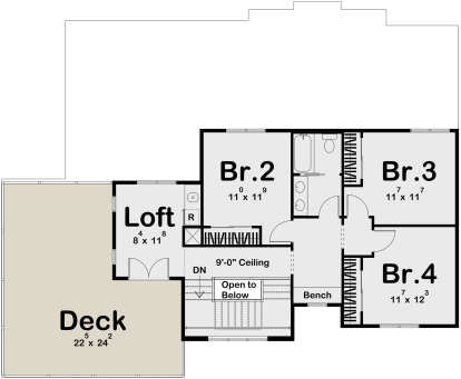Modern Farmhouse Plan: 2,343 Square Feet, 4 Bedrooms, 2.5 Bathrooms ...