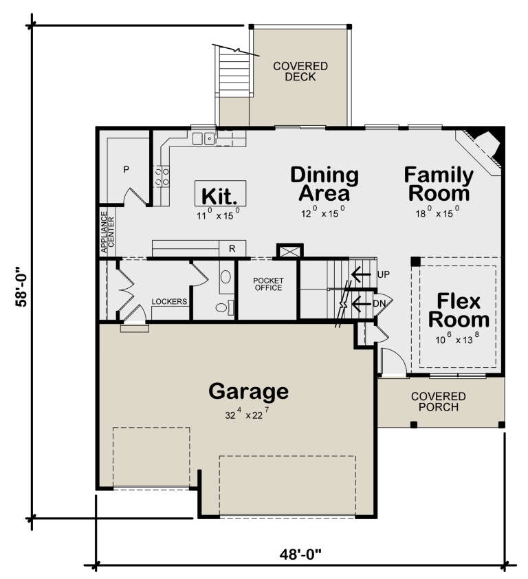 Traditional Plan: 2,373 Square Feet, 4 Bedrooms, 3.5 Bathrooms - 402-01724