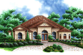 Mediterranean Plan: 2,878 Square Feet, 3 Bedrooms, 3 Bathrooms - 575-00097