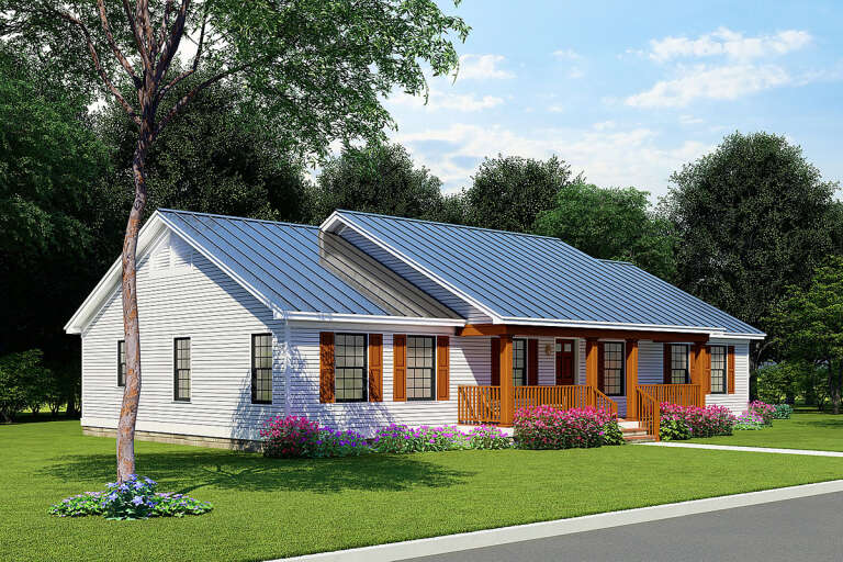 Farmhouse Plan: 1,856 Square Feet, 3 Bedrooms, 2 Bathrooms - 8318-00229