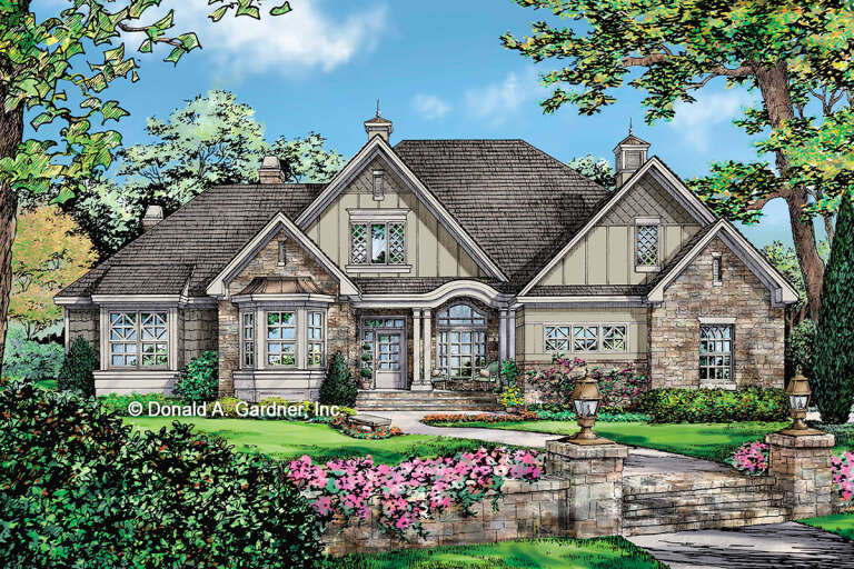 French Country Plan: 2,485 Square Feet, 4 Bedrooms, 3 Bathrooms - 2865 