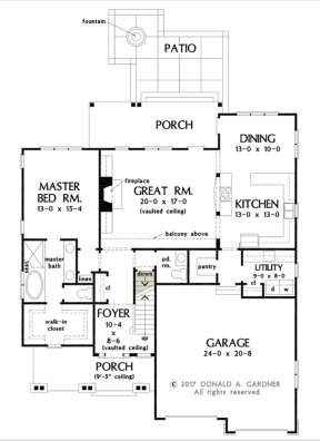 Traditional Plan: 2,110 Square Feet, 3 Bedrooms, 2.5 Bathrooms - 2865-00036